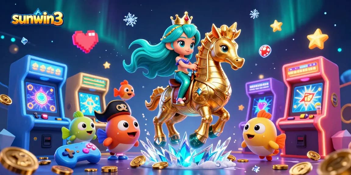 Experience thrilling adventures with sunwin3 in this vibrant underwater casino scene.